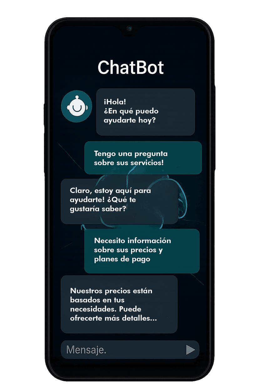 Imagen de chat con un chatbot